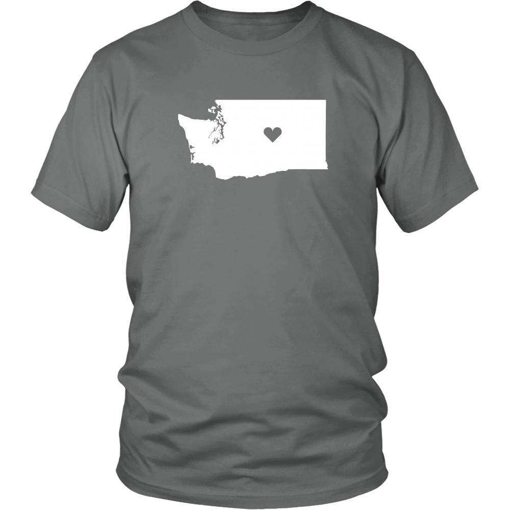 State T Shirt - Washington Love-T-shirt-Teelime | shirts-hoodies-mugs