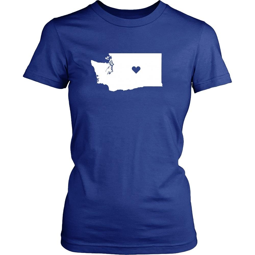 State T Shirt - Washington Love-T-shirt-Teelime | shirts-hoodies-mugs