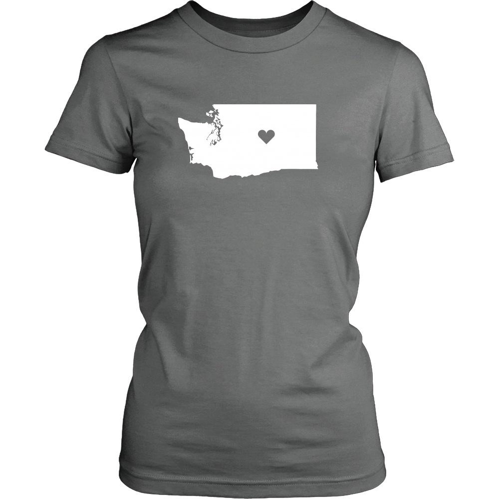 State T Shirt - Washington Love-T-shirt-Teelime | shirts-hoodies-mugs