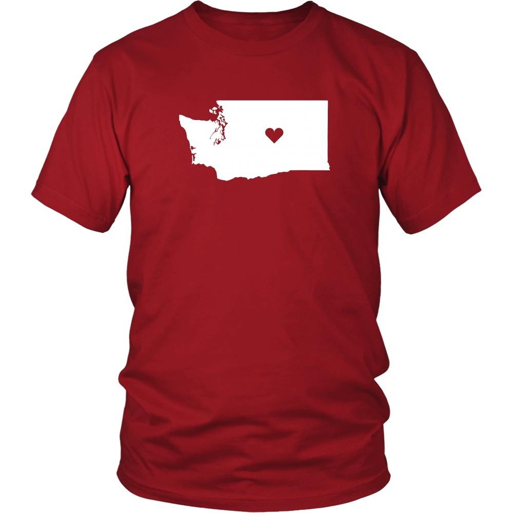 State T Shirt - Washington Love-T-shirt-Teelime | shirts-hoodies-mugs