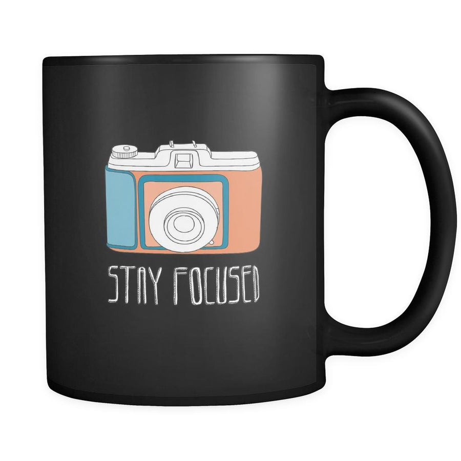 Stay focused mug - photographer gift, photography mug (11oz) Black-Drinkware-Teelime | shirts-hoodies-mugs