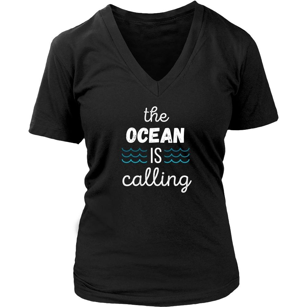 Surf T Shirt - The Ocean is calling-T-shirt-Teelime | shirts-hoodies-mugs