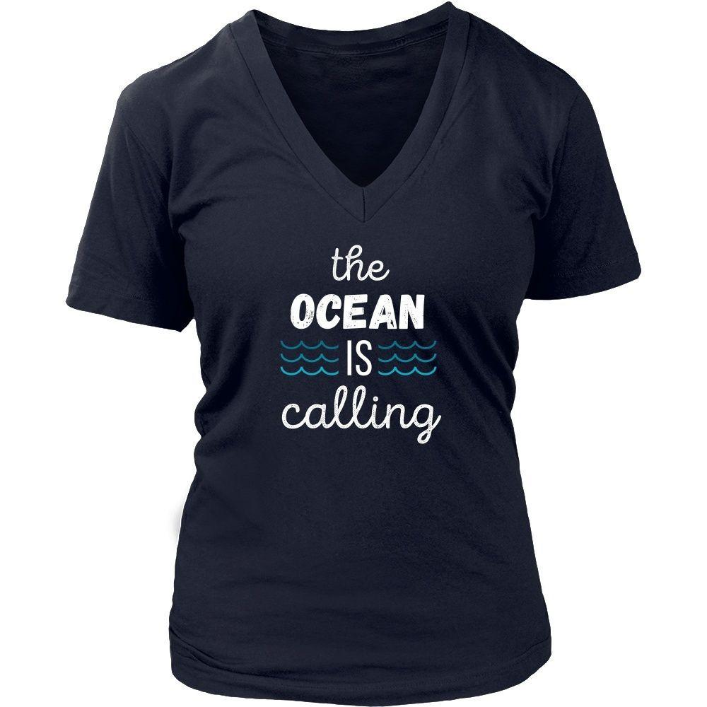 Surf T Shirt - The Ocean is calling-T-shirt-Teelime | shirts-hoodies-mugs