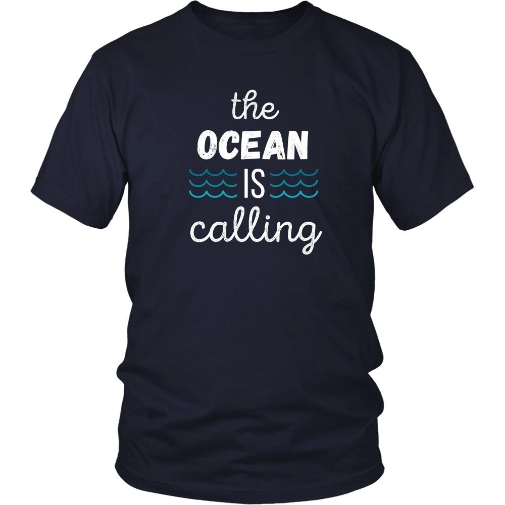 Surf T Shirt - The Ocean is calling-T-shirt-Teelime | shirts-hoodies-mugs