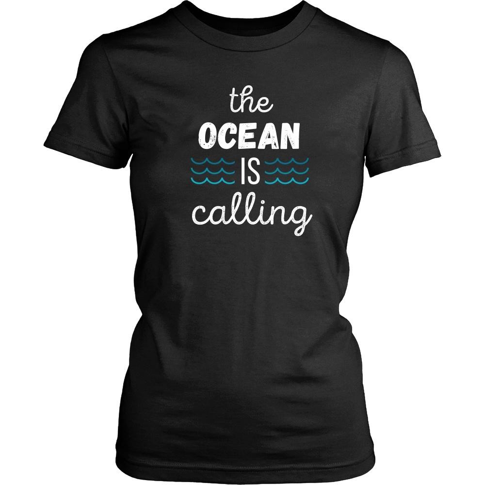 Surf T Shirt - The Ocean is calling-T-shirt-Teelime | shirts-hoodies-mugs