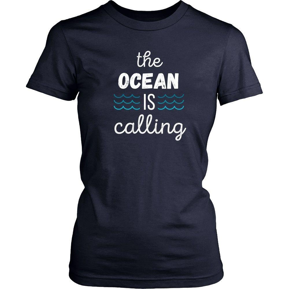 Surf T Shirt - The Ocean is calling-T-shirt-Teelime | shirts-hoodies-mugs