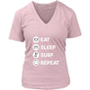 Surfing - Eat Sleep Surf Repeat - Surfer Hobby Shirt-T-shirt-Teelime | shirts-hoodies-mugs