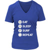 Surfing - Eat Sleep Surf Repeat - Surfer Hobby Shirt-T-shirt-Teelime | shirts-hoodies-mugs