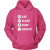 Surfing - Eat Sleep Surf Repeat - Surfer Hobby Shirt-T-shirt-Teelime | shirts-hoodies-mugs