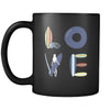 Surfing - LOVE Surfing - 11oz Black Mug-Drinkware-Teelime | shirts-hoodies-mugs