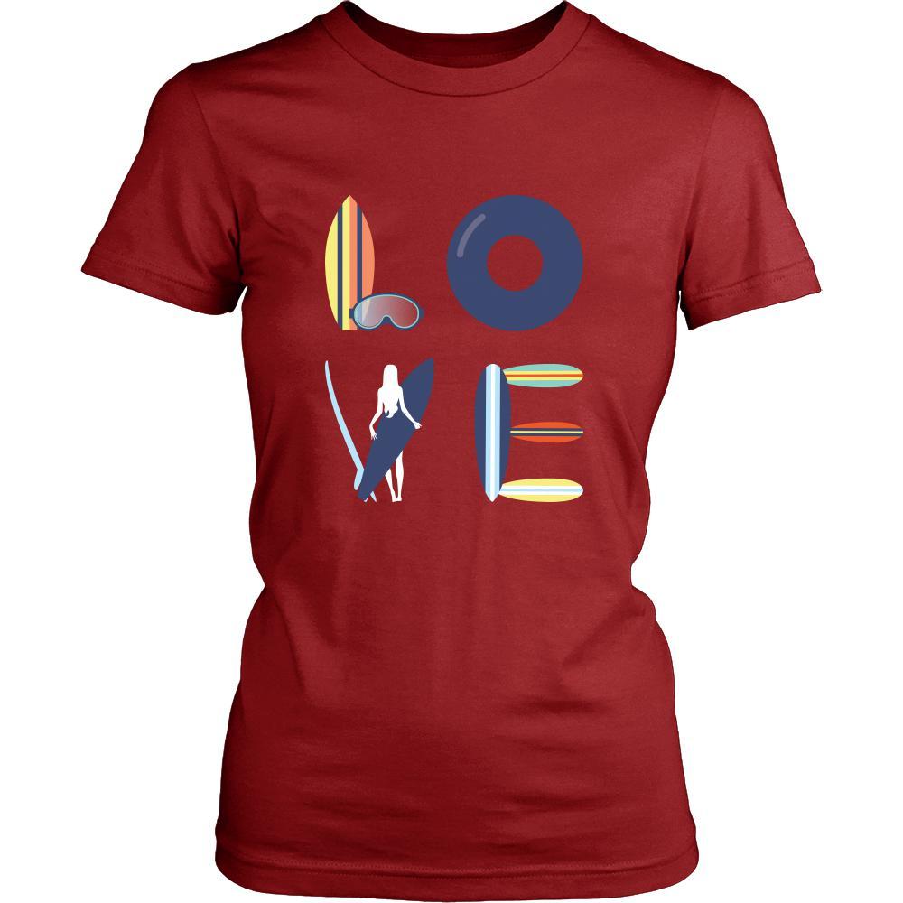 Surfing - LOVE Surfing - Surfer Hobby Shirt-T-shirt-Teelime | shirts-hoodies-mugs