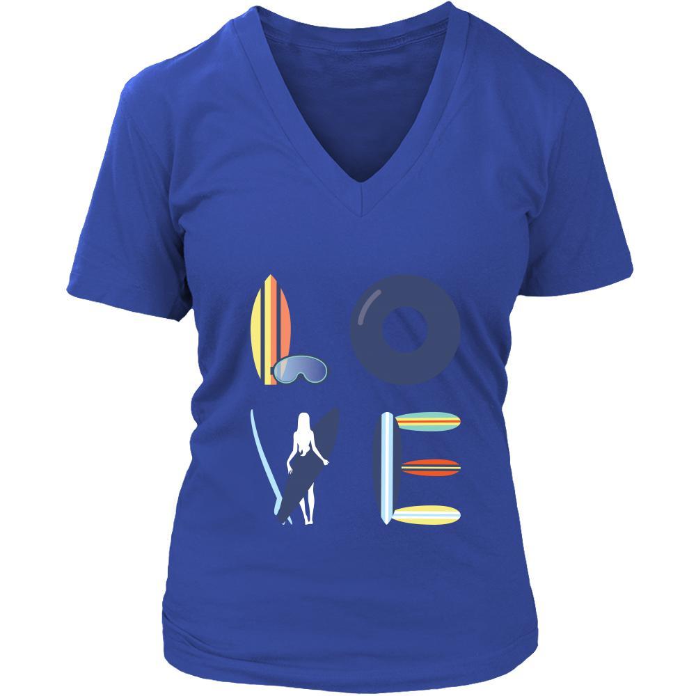 Surfing - LOVE Surfing - Surfer Hobby Shirt-T-shirt-Teelime | shirts-hoodies-mugs