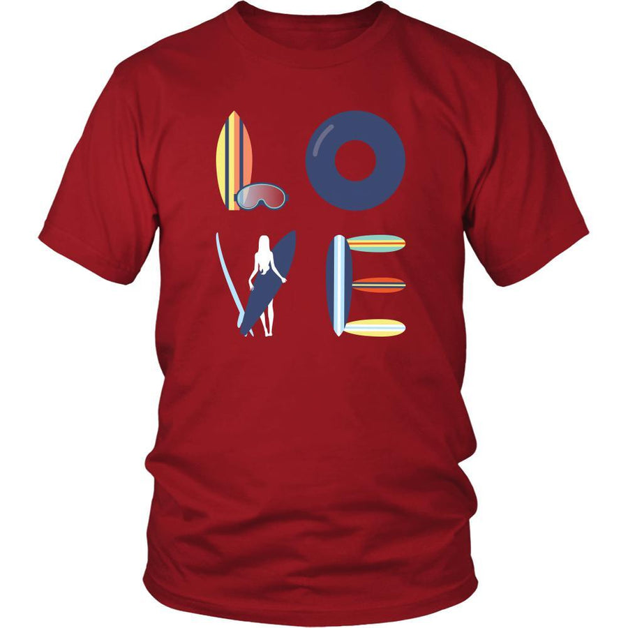 Surfing - LOVE Surfing - Surfer Hobby Shirt-T-shirt-Teelime | shirts-hoodies-mugs