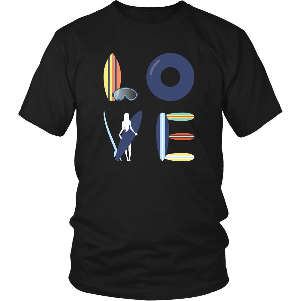Surfing - LOVE Surfing - Surfer Hobby Shirt-T-shirt-Teelime | shirts-hoodies-mugs