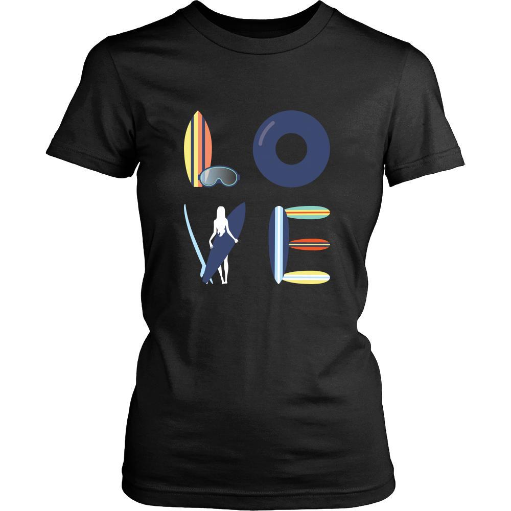 Surfing - LOVE Surfing - Surfer Hobby Shirt-T-shirt-Teelime | shirts-hoodies-mugs