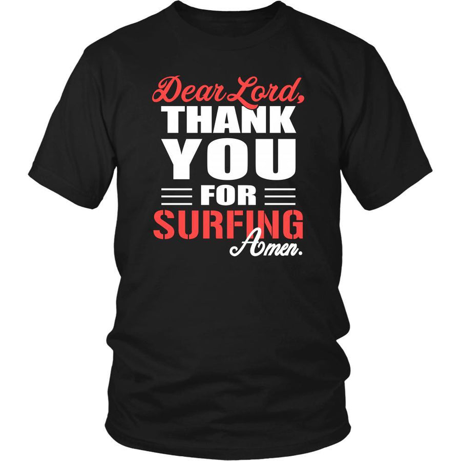 Surfing Shirt - Dear Lord, thank you for Surfing Amen- Hobby-T-shirt-Teelime | shirts-hoodies-mugs