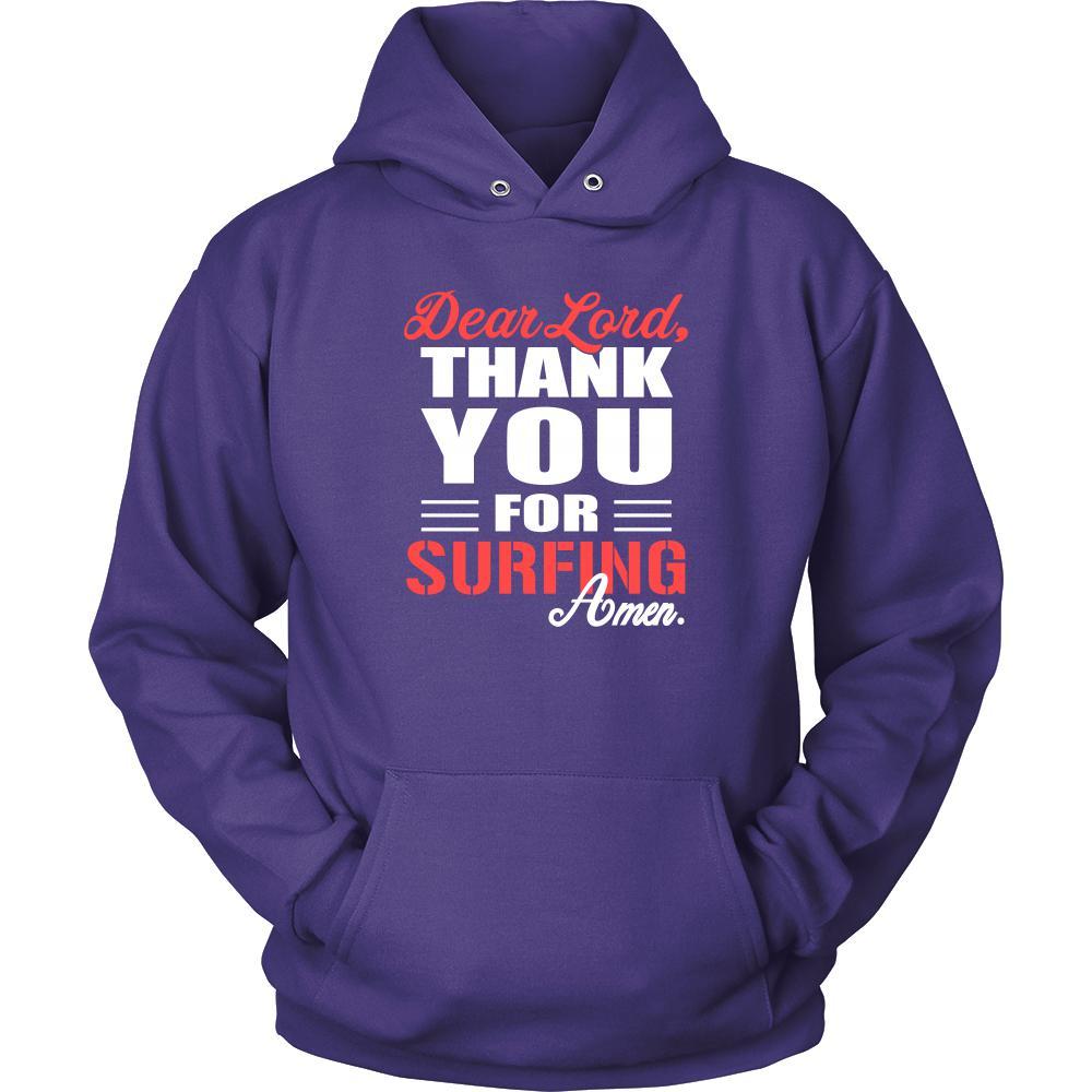 Surfing Shirt - Dear Lord, thank you for Surfing Amen- Hobby-T-shirt-Teelime | shirts-hoodies-mugs