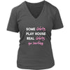 Surfing Shirt - Some girls play house real girls go Surfing- Hobby Lady-T-shirt-Teelime | shirts-hoodies-mugs