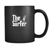 Surfing The Surfer 11oz Black Mug-Drinkware-Teelime | shirts-hoodies-mugs