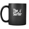 Surfing The Surfer 11oz Black Mug-Drinkware-Teelime | shirts-hoodies-mugs