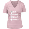 Swimming - Eat Sleep Swim Repeat - Swimmer Hobby Shirt-T-shirt-Teelime | shirts-hoodies-mugs