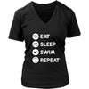 Swimming - Eat Sleep Swim Repeat - Swimmer Hobby Shirt-T-shirt-Teelime | shirts-hoodies-mugs
