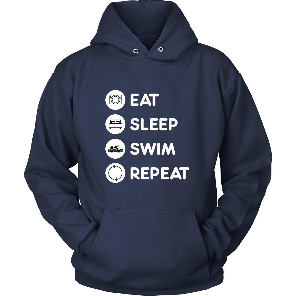 Swimming - Eat Sleep Swim Repeat - Swimmer Hobby Shirt-T-shirt-Teelime | shirts-hoodies-mugs