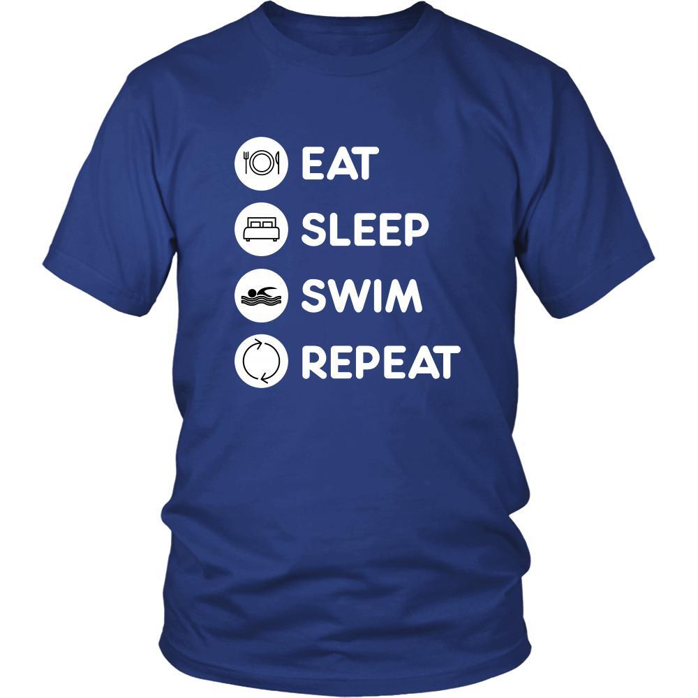 Swimming - Eat Sleep Swim Repeat - Swimmer Hobby Shirt-T-shirt-Teelime | shirts-hoodies-mugs