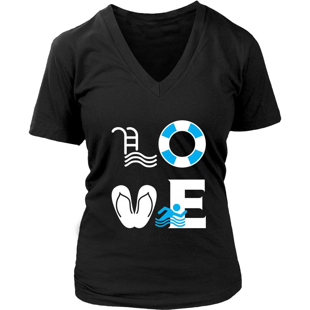 Swimming - LOVE Swimming - Swimmer Hobby Shirt-T-shirt-Teelime | shirts-hoodies-mugs