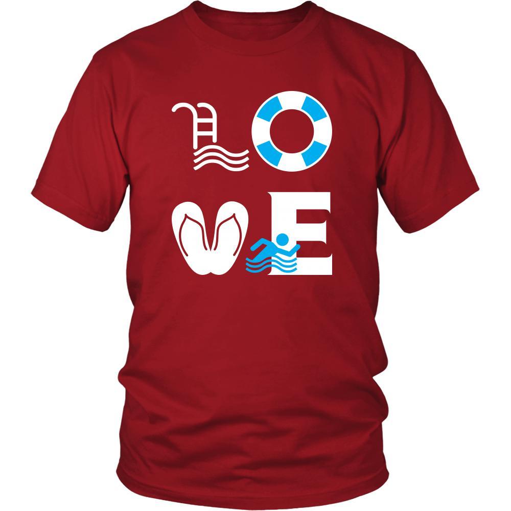 Swimming - LOVE Swimming - Swimmer Hobby Shirt-T-shirt-Teelime | shirts-hoodies-mugs