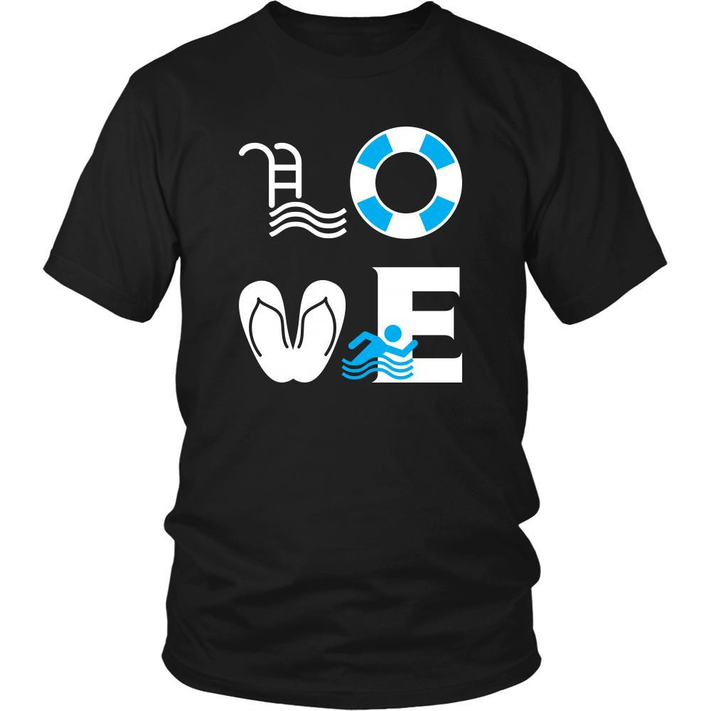 Swimming - LOVE Swimming - Swimmer Hobby Shirt-T-shirt-Teelime | shirts-hoodies-mugs