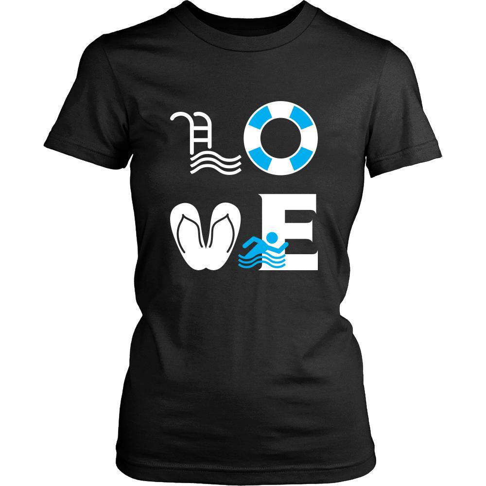 Swimming - LOVE Swimming - Swimmer Hobby Shirt-T-shirt-Teelime | shirts-hoodies-mugs
