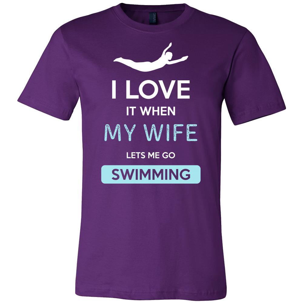 Swimming Shirt - I love it when my wife lets me go Swimming - Hobby Gift-T-shirt-Teelime | shirts-hoodies-mugs