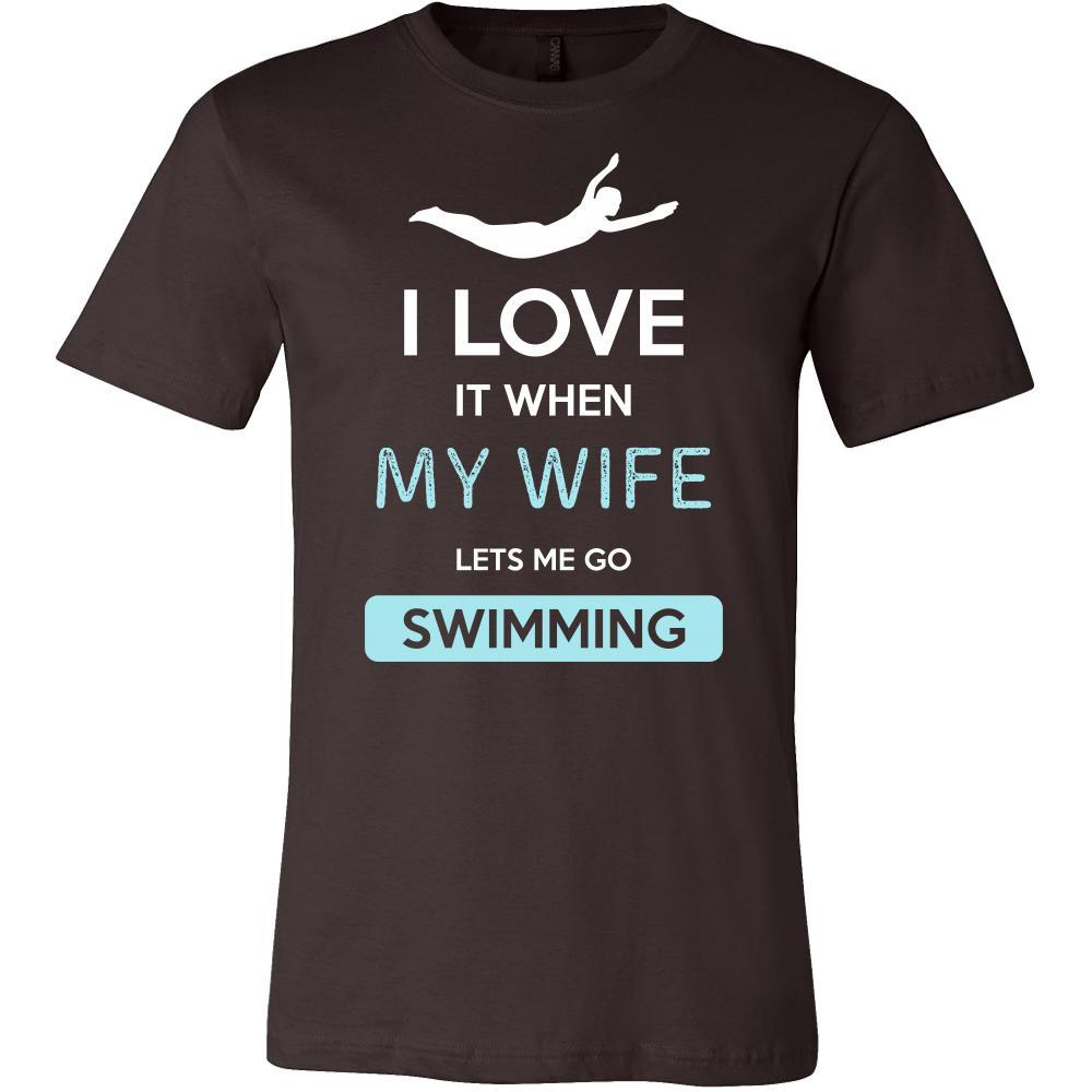 Swimming Shirt - I love it when my wife lets me go Swimming - Hobby Gift-T-shirt-Teelime | shirts-hoodies-mugs