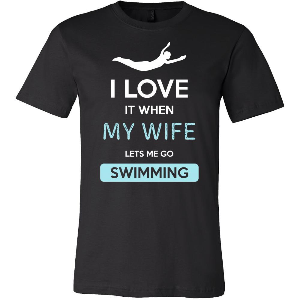 Swimming Shirt - I love it when my wife lets me go Swimming - Hobby Gift-T-shirt-Teelime | shirts-hoodies-mugs