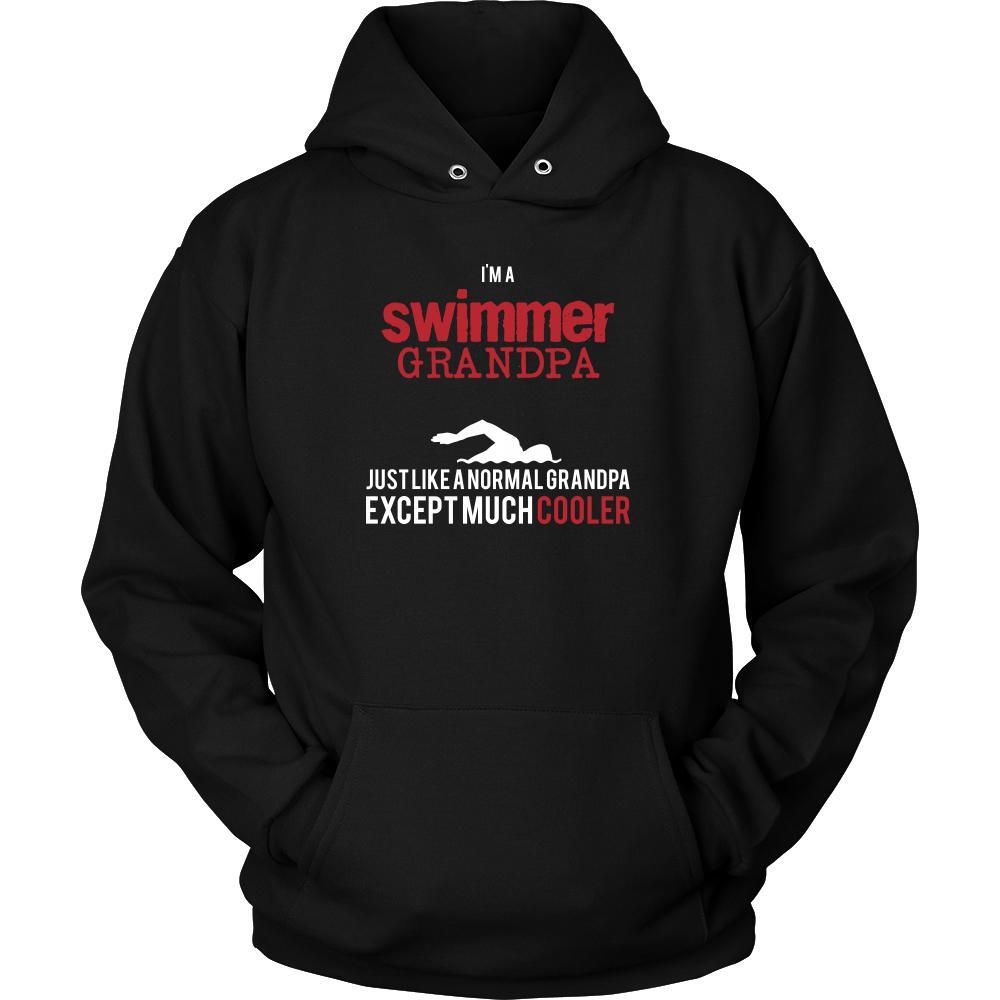 Swimming Shirt - I'm a swimmer grandpa just like a normal grandpa except much cooler Grandfather Hobby Gift-T-shirt-Teelime | shirts-hoodies-mugs