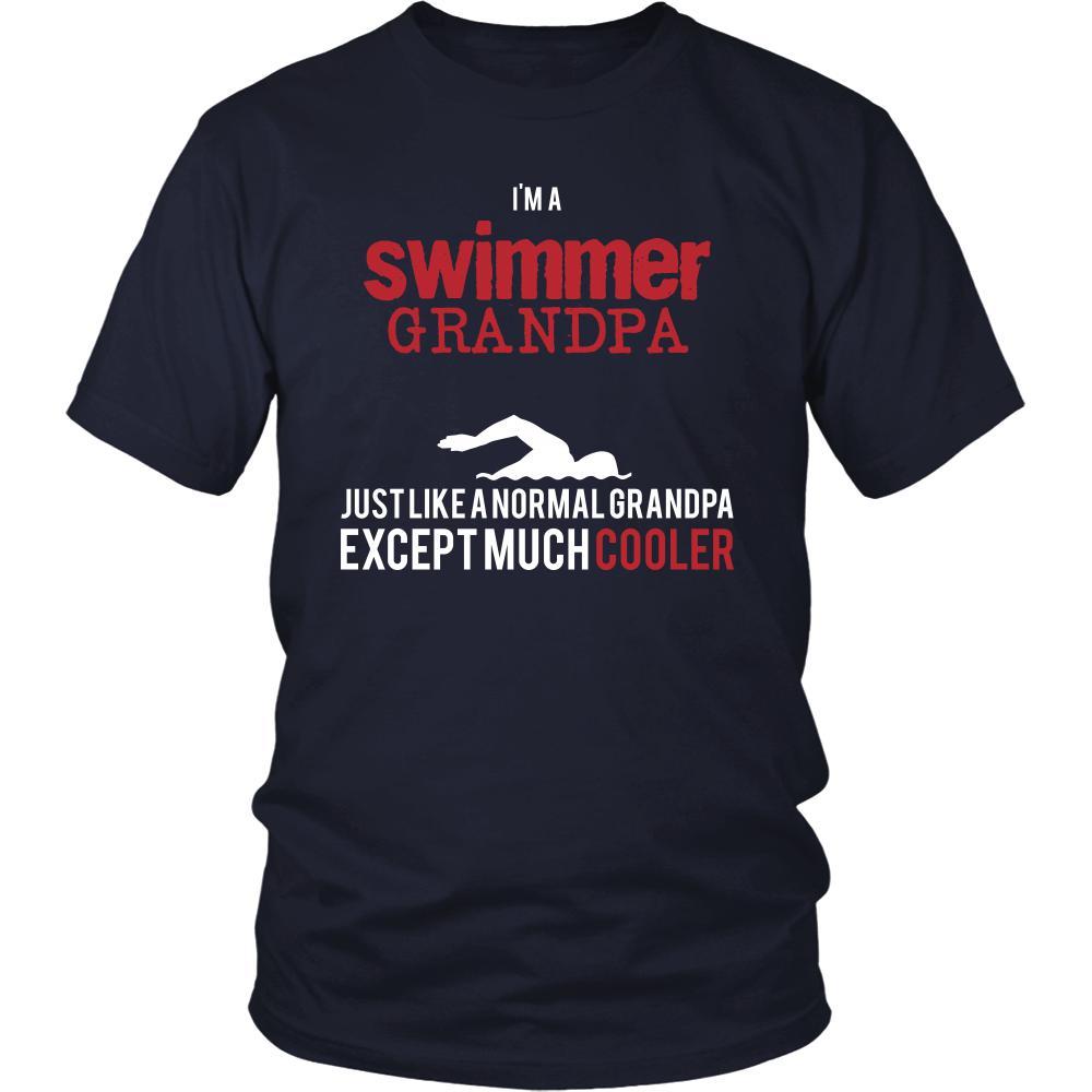 Swimming Shirt - I'm a swimmer grandpa just like a normal grandpa except much cooler Grandfather Hobby Gift-T-shirt-Teelime | shirts-hoodies-mugs
