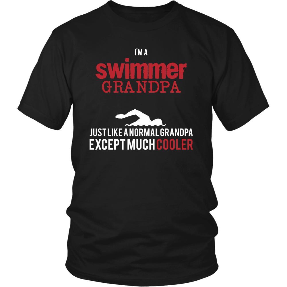 Swimming Shirt - I'm a swimmer grandpa just like a normal grandpa except much cooler Grandfather Hobby Gift-T-shirt-Teelime | shirts-hoodies-mugs