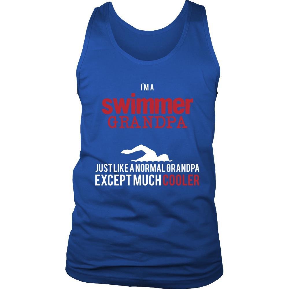 Swimming Shirt - I'm a swimmer grandpa just like a normal grandpa except much cooler Grandfather Hobby Gift-T-shirt-Teelime | shirts-hoodies-mugs