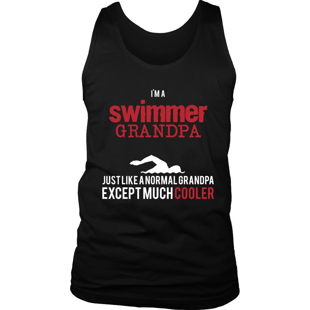 Swimming Shirt - I'm a swimmer grandpa just like a normal grandpa except much cooler Grandfather Hobby Gift-T-shirt-Teelime | shirts-hoodies-mugs