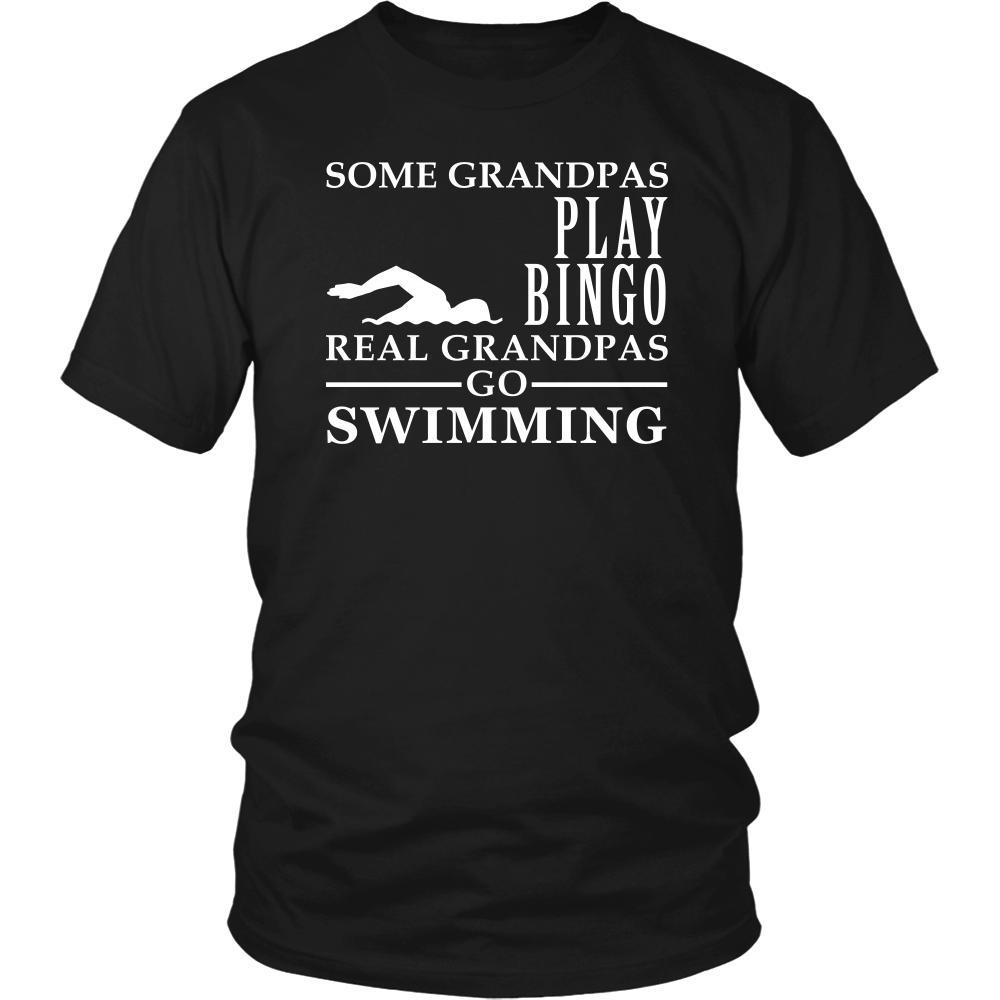 Swimming Shirt Some Grandpas play bingo, real Grandpas go Swimming Family Hobby-T-shirt-Teelime | shirts-hoodies-mugs
