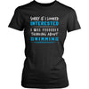 Swimming Shirt - Sorry If I Looked Interested, I think about Swimming - Hobby Gift-T-shirt-Teelime | shirts-hoodies-mugs