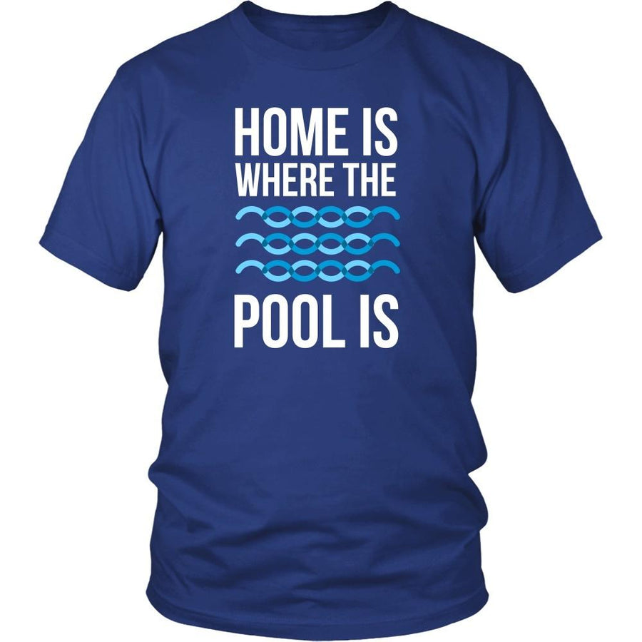 Swimming T Shirt - Home is where the pool is-T-shirt-Teelime | shirts-hoodies-mugs