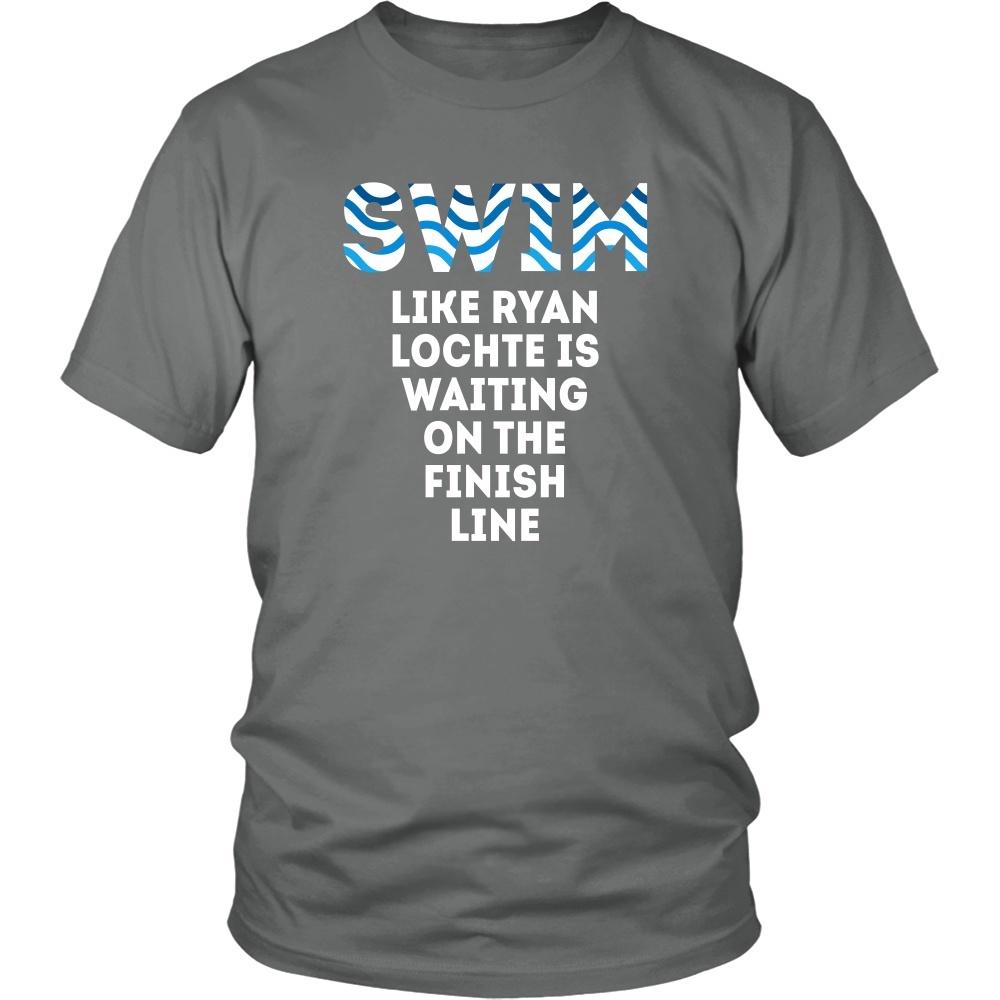 Swimming T Shirt - Swim like Ryan Lochte is waiting on the finish line-T-shirt-Teelime | shirts-hoodies-mugs