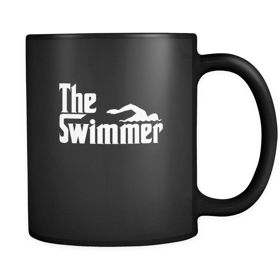 Swimming The Swimmer 11oz Black Mug-Drinkware-Teelime | shirts-hoodies-mugs