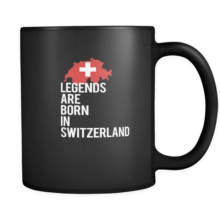 Switzerland Legends are born in Switzerland 11oz Black Mug-Drinkware-Teelime | shirts-hoodies-mugs