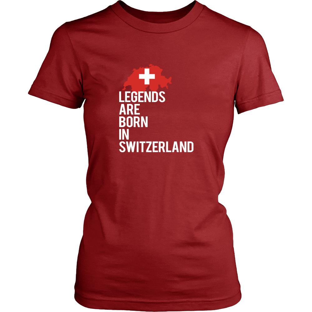 Switzerland Shirt - Legends are born in Switzerland - National Heritage Gift-T-shirt-Teelime | shirts-hoodies-mugs