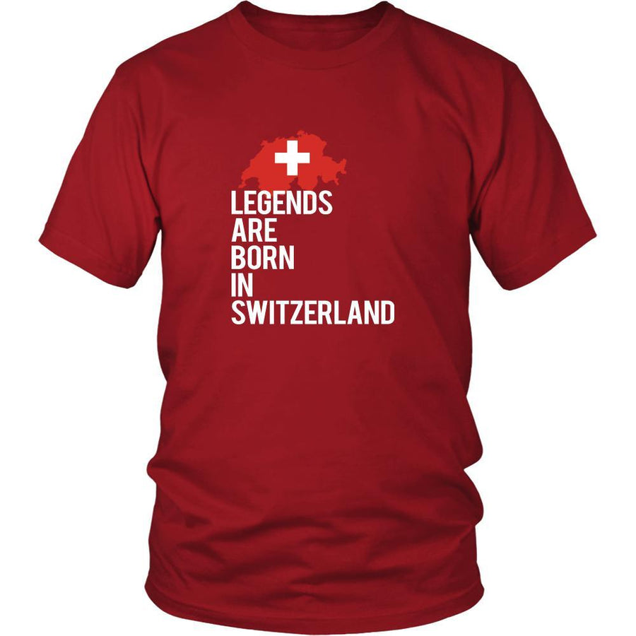 Switzerland Shirt - Legends are born in Switzerland - National Heritage Gift-T-shirt-Teelime | shirts-hoodies-mugs