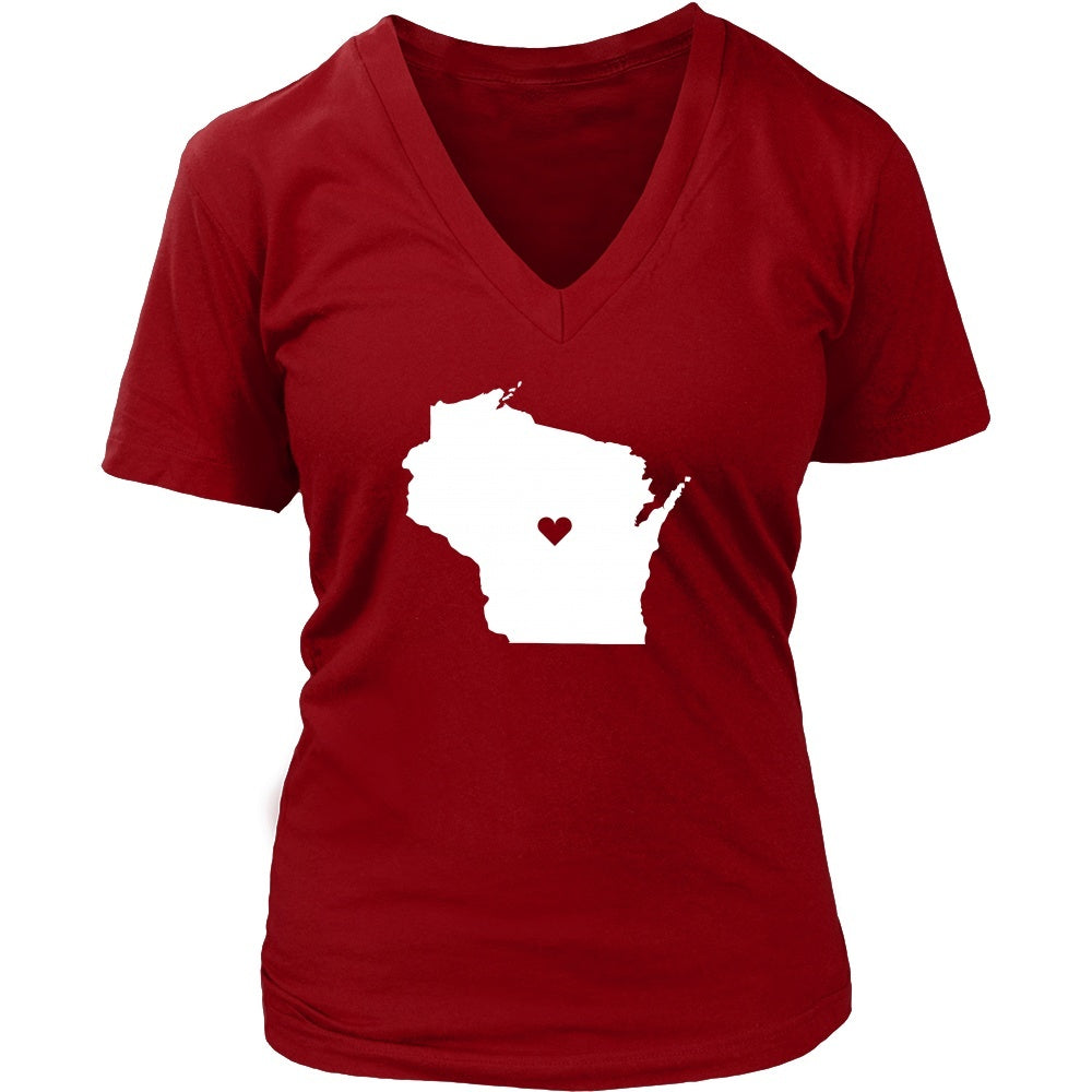 T Shirt - Wisconsin Love State-T-shirt-Teelime | shirts-hoodies-mugs