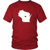 T Shirt - Wisconsin Love State-T-shirt-Teelime | shirts-hoodies-mugs